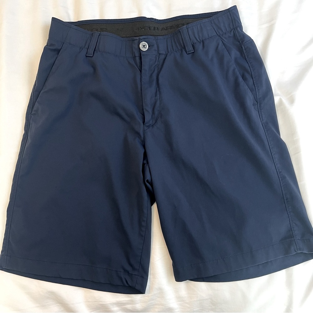 Men’s Under Armour navy blue shorts, size 34